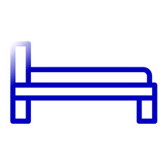  hotel mattress blue gradient color icon