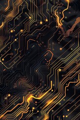 Modern Technology Concept : Modern technology circuit board texture background design.
