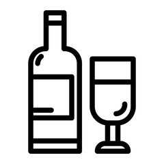 hotel luxury drinks line icon style