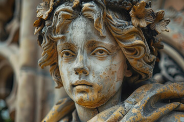 A statue coming to life. Concept of animation and enchantment. Generative Ai.