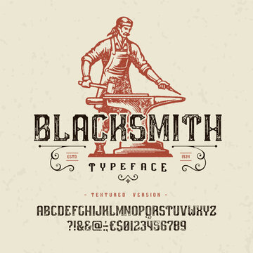 Font Blacksmith. Vintage typeface design