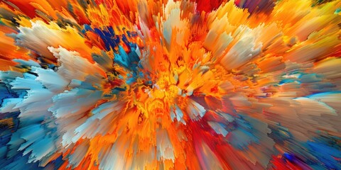 Vibrant explosions of color bursting forth in a symphony of energy, creating a dynamic and jubilant abstract texture background that radiates excitement and movement.