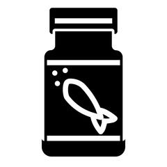  small fish food glyph icon