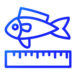 measure fish growth gradient icon style