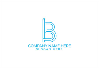 Fototapeta premium B Letter Company Logo Design