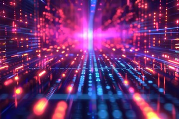 Cyber Security Data Transfer illustration created with Generative AI