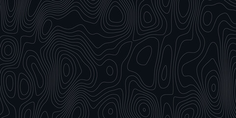 Abstract wavy topographic map. Abstract wavy and curved lines background. Abstract geometric topographic contour map background.