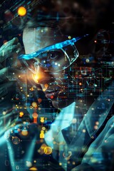 Modern Health and Health Technology Concept : Medical Healthcare Research and Development Concept