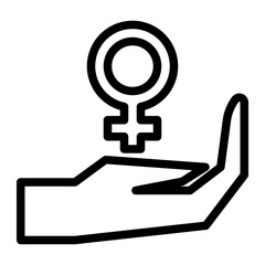 care about women's justice line icon