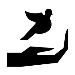 care about justice, freedom solid icon style