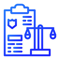  trial of the results of the police report gradient icon style