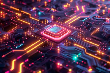 Cyber Security Data Transfer illustration created with Generative AI