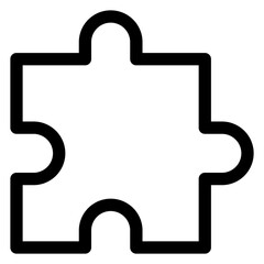 Obraz premium puzzle line icon vector illustration isolated on white background