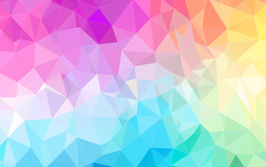 Obraz premium abstract background with colorful triangles, Colorful background with polygonal shapes, on a white background, geometric design featuring colorful polygonal textures with light and shadow