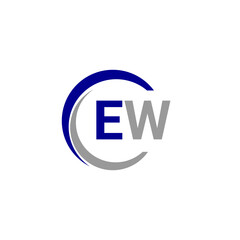 Alphabet letters Initials Monogram logo EW, INITIAL Letter EW logo design, template vector.
