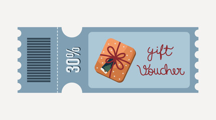 Gift card template, shopping coupon. Vector illustration 