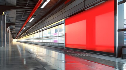 The empty subway platform