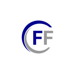 Alphabet letters Initials Monogram logo FF, INITIAL Letter FF logo design, template vector.
