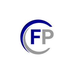 Alphabet letters Initials Monogram logo FP, INITIAL Letter FP logo design, template vector.
