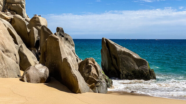 Bright Sunny Day on the Beach in cabo san lucas