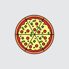 pizza vector design for symbol, logo, or element design