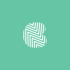 Fototapeta premium Line letter B logo type. Logo icon design. Symbol creative vector sign