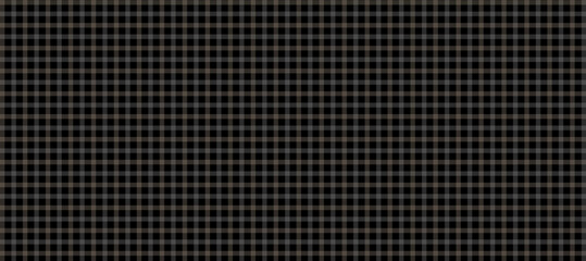 Grey and beige plaid fabric texture in the black background