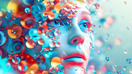 World Children's Day creative design for banners and posters. 3D illustration in a brain intelligence style