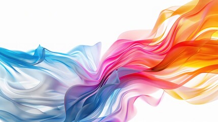 Fototapeta premium Abstract art of combining technology and wave, seamlessly integrating on white background