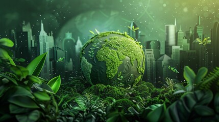 World Environment Day 2024 creative template for posters, social media posts, banners, digital posts, backgrounds, etc. Featuring green environment typography for the 5th of June 