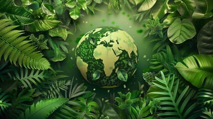World Environment Day 2024 creative template for posters, social media posts, banners, digital posts, backgrounds, etc. Featuring green environment typography for the 5th of June 