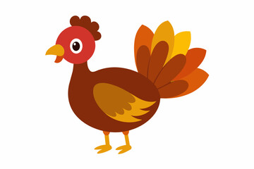 cartoon turkey bird vector illustration