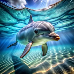 Fototapeta premium dolphin in the water