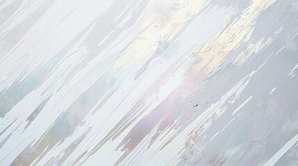 A minimalist background with thin, precise brush strokes of metallic acrylic colors on a smooth, light gray wall. The pattern is subtle yet intricate, providing a sophisticated backdrop 