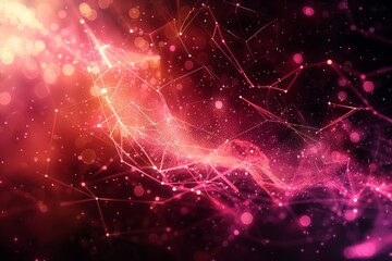 Science & Tech Presentation Template with Plexus-Style Background