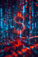 Finance and Business Concept: Fintech icon on abstract financial technology background