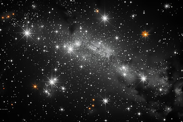 Fototapeta premium A vast expanse of twinkling stars spread across the night sky, painting a canvas of cosmic beauty. Concept of celestial wonders. Generative Ai.