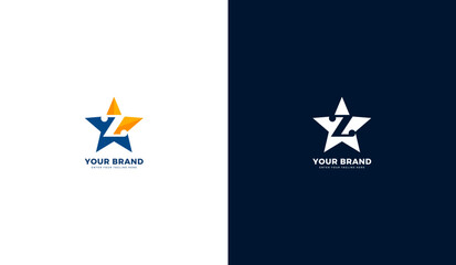 Z letter star logo. Star and letter z icon. Graphic vector illustration design