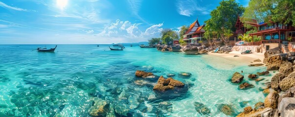 Tourist attractions famous landmarks travel of Thailand.