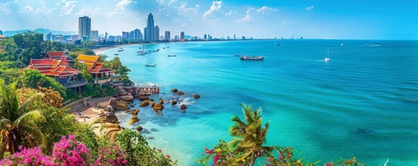 Tourist attractions famous landmarks travel of Thailand.