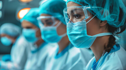 a team of doctors in the operating room 
