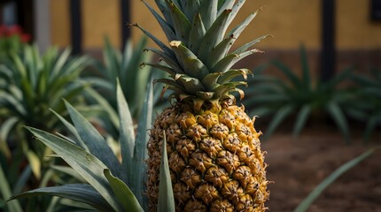 The symbolism of a pineapple as a sign of hospitality in a short story ai_generated