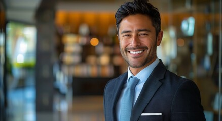Smiling Man in Suit and Tie