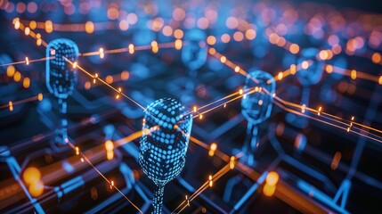 Modern Technology Concept: Digital technology, internet network connection, futuristic innovation technology