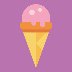 cone ice cream vector art illustration, a cone ice cream vector illustration