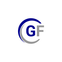 Alphabet letters Initials Monogram logo GF, INITIAL Letter GF logo design, template vector.