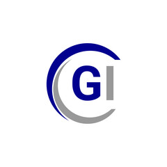 Alphabet letters Initials Monogram logo GI, INITIAL Letter GI logo design, template vector.
