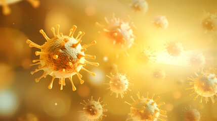 3D rendering of virus cells