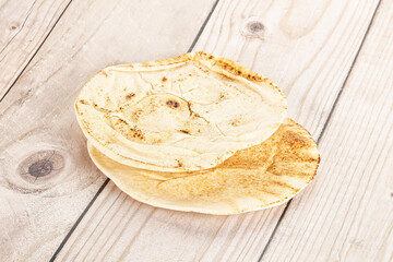 Traditional eastern round pita bread