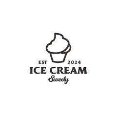 Ice Cream Logo Design for Cold Drink Shop